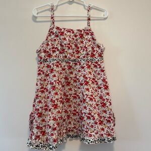 Vintage Y2K Mary-Kate And Ashley Floral Spaghetti Strap Babydoll Top Girl Size 7